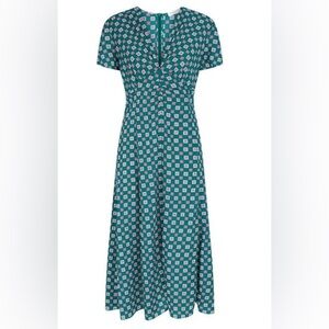 Sandro Printed Flowing Midi Dress ASO Kate Middleton Size 6US/38FR